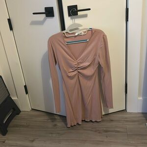 Very flattering fitted pink reformation dress